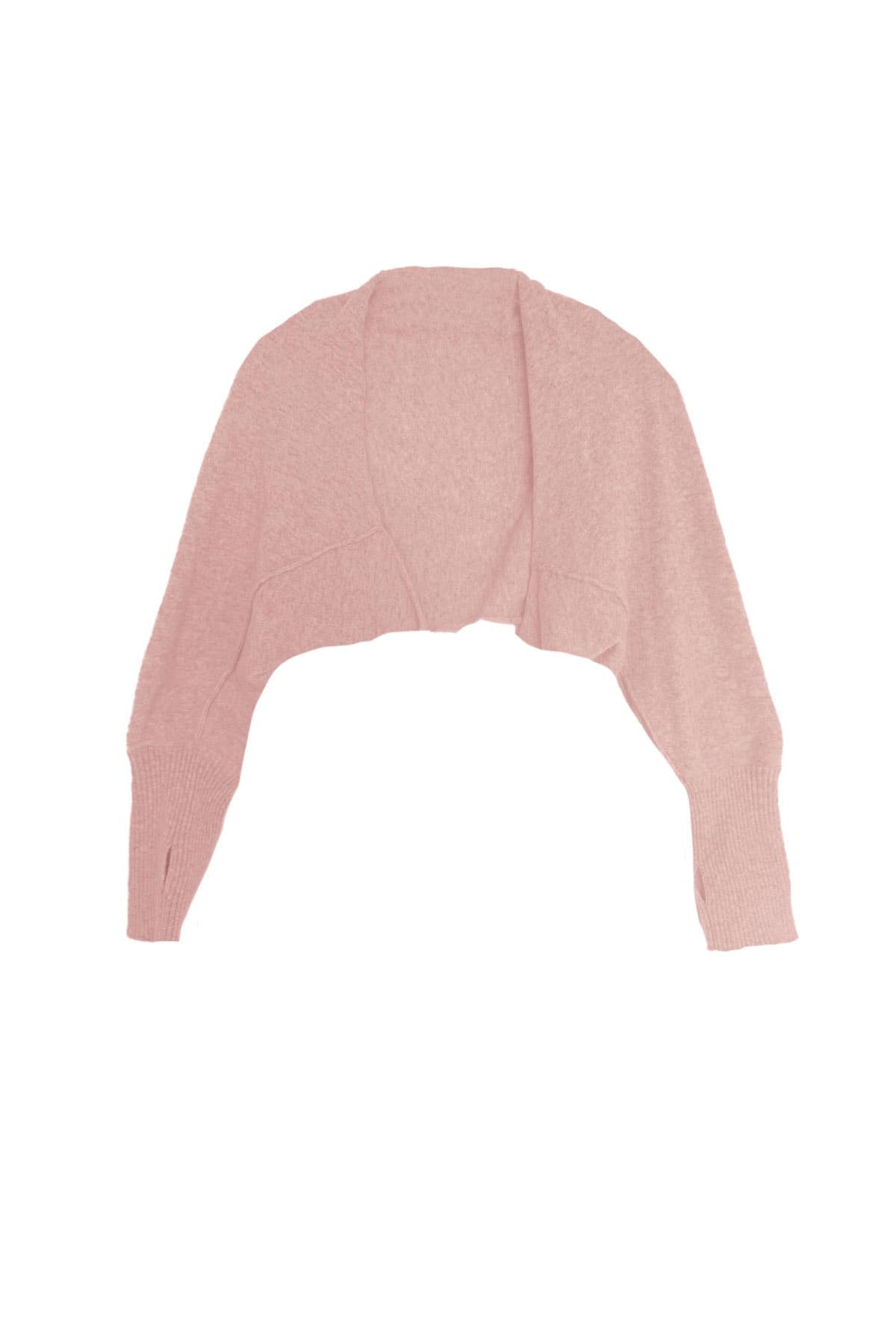 Washable Cashmere Ballerina Shrug Sweater: Black / S/M