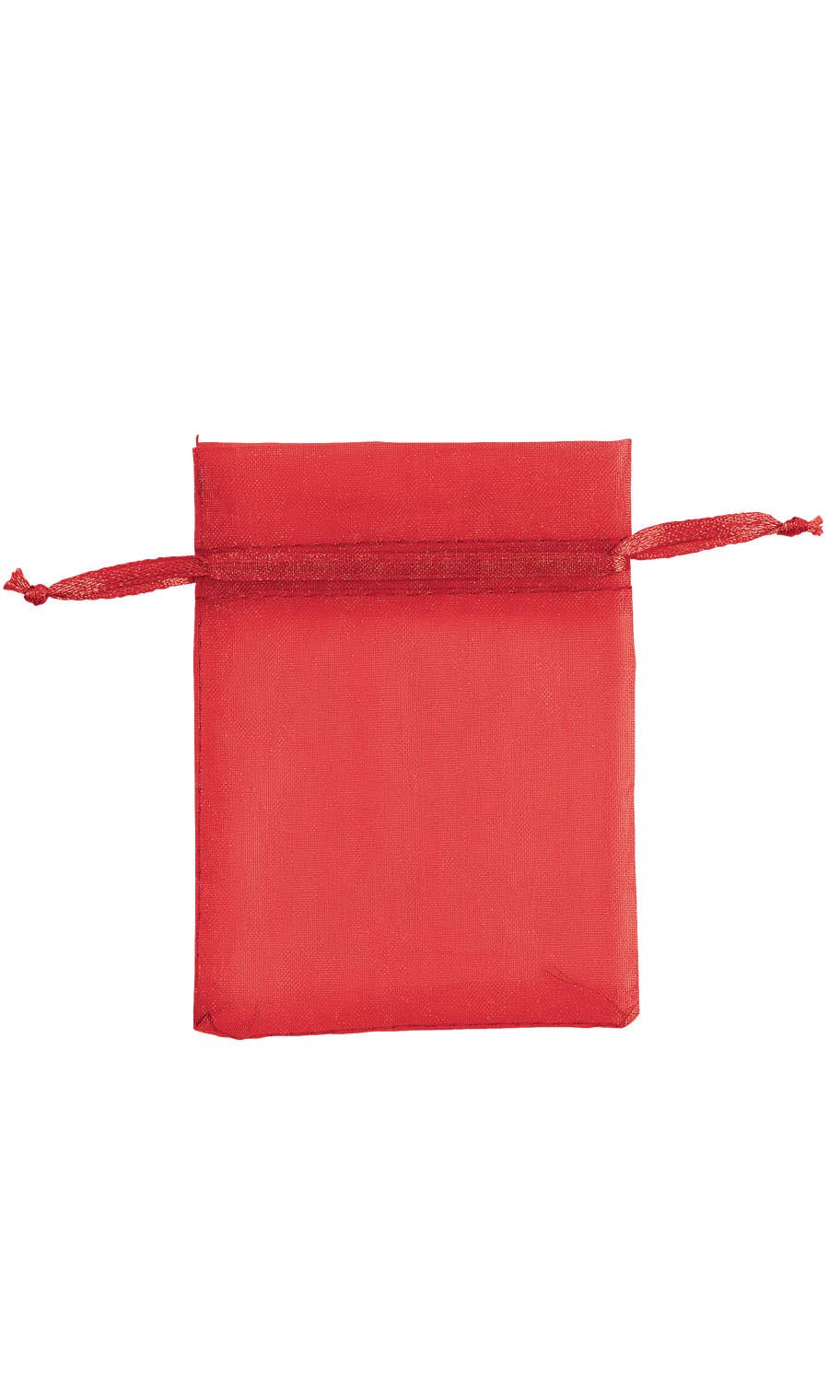 Organza Drawstring Pouch: White / Pack of 10 / 5" x 7"