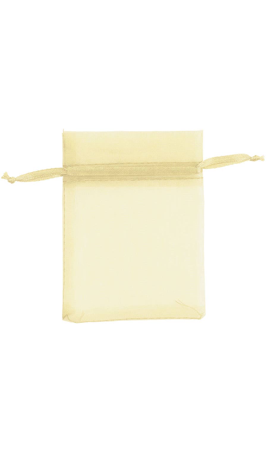 Organza Drawstring Pouch: White / Pack of 10 / 5" x 7"