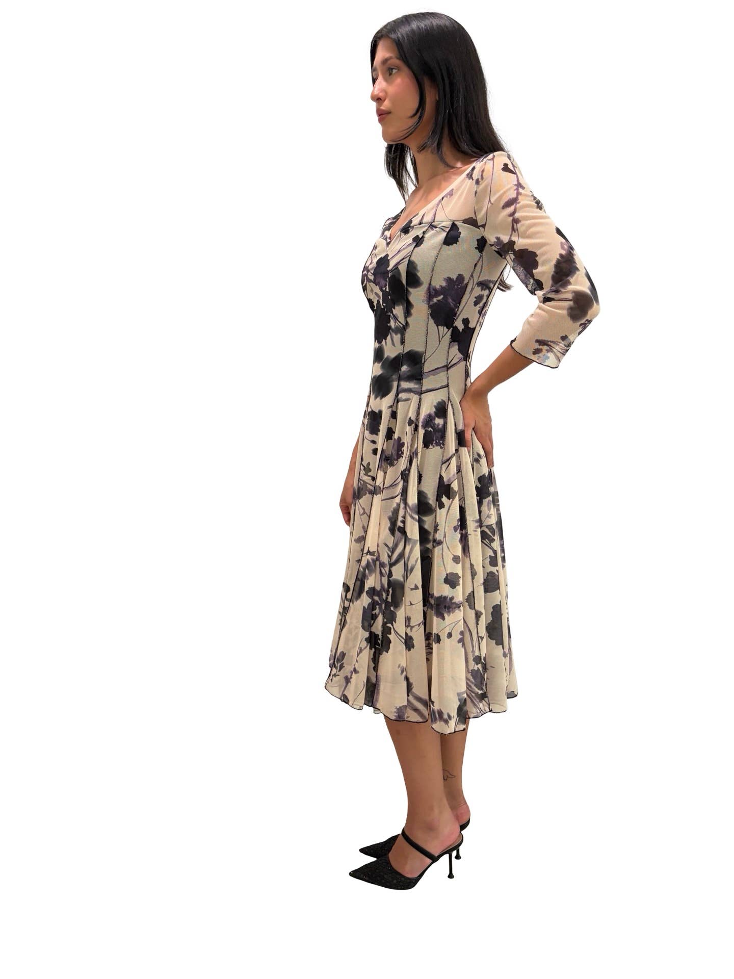 ADDISON  Fit and Flare 3/4 Sleeves Fit and flared Dress