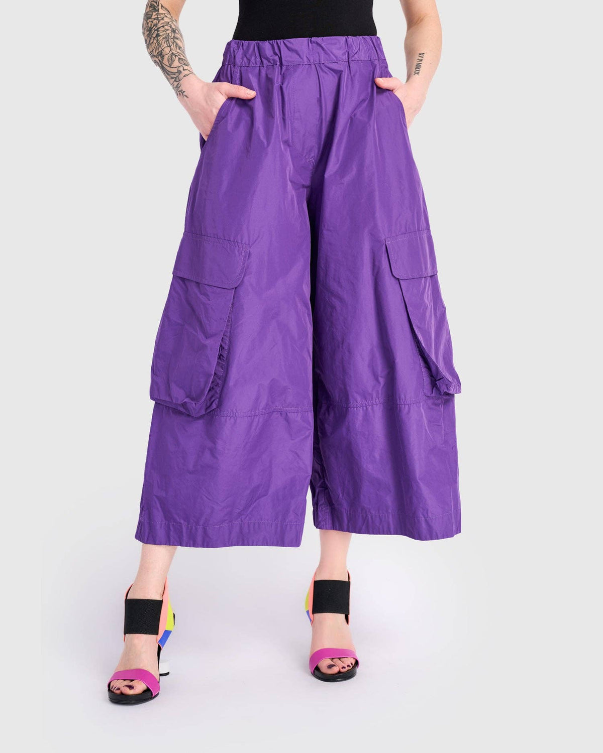 Swish Wide Cargo Pants, Amethyst: Amethyst / 2 (US 8-10)