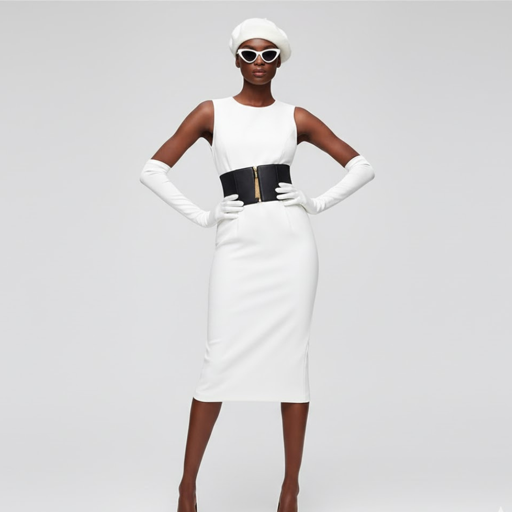 Women's Belts: Soho | Manhattan Chic Collection BYMANYC ® New York: 71x12cm / Black belt