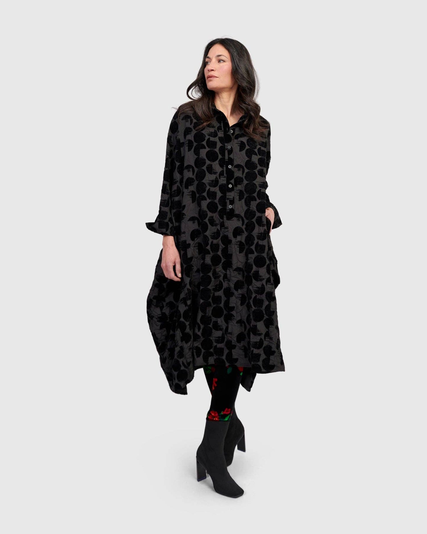 Odessa Draped Shirtdress, Crescent: Crescent / M (US 12-14)