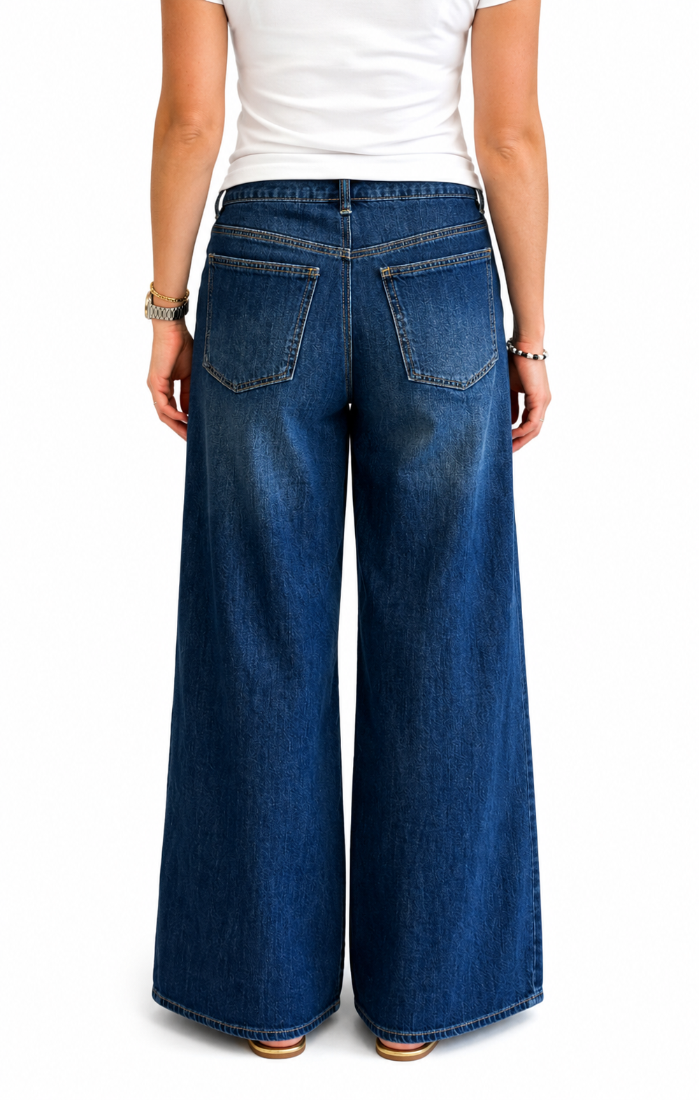 32" Baggy Wide Leg Jean w Drawstring in Adelaide: 2/26