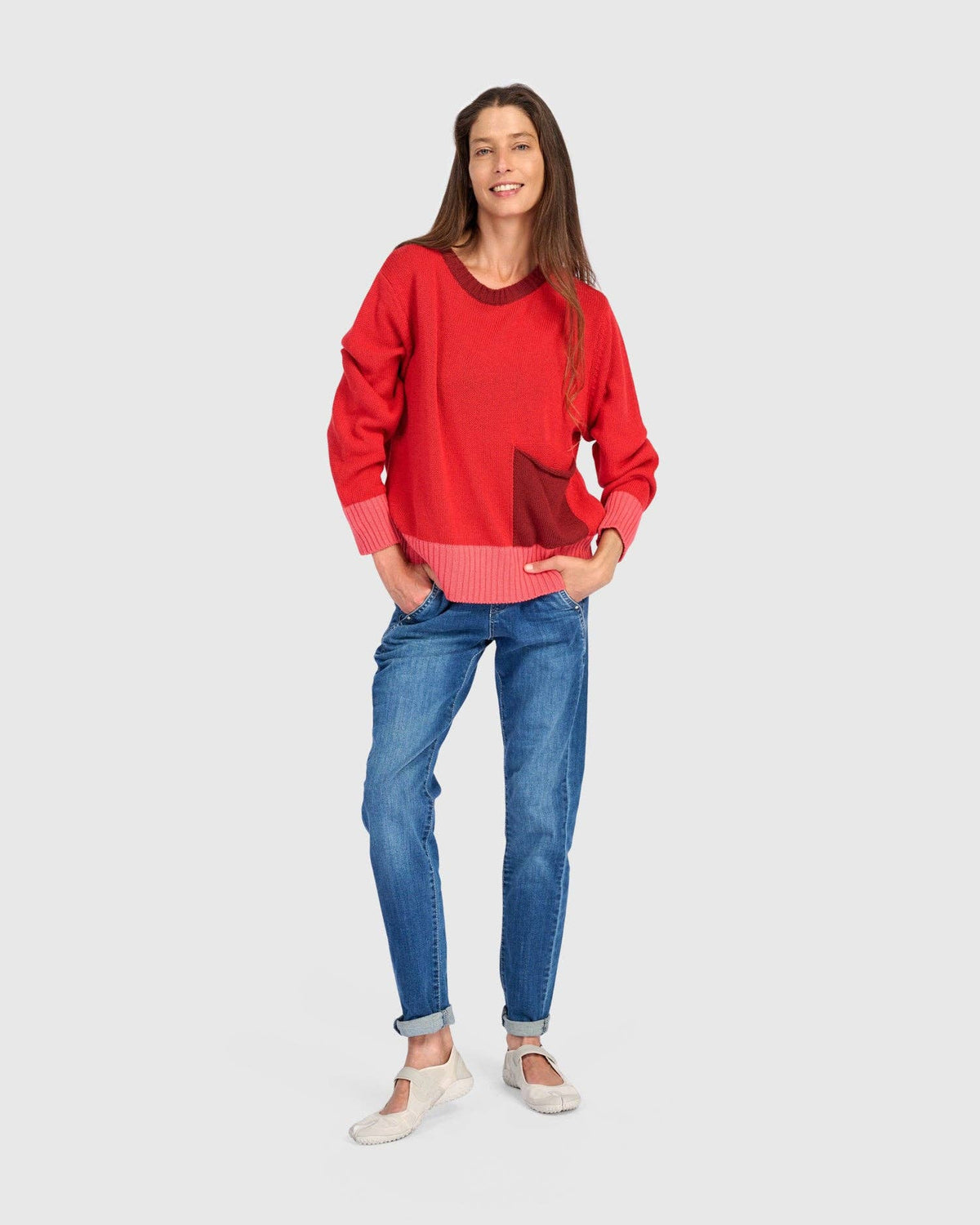 Bauble Pocket Sweater, Red: Red / ONE SIZE