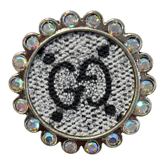 Silver AB Rhinestone Rings: 25mm