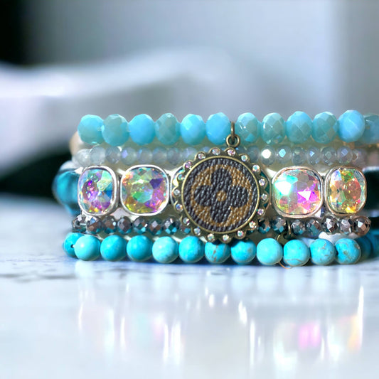 New West Upcycled LV Stacked Bracelet