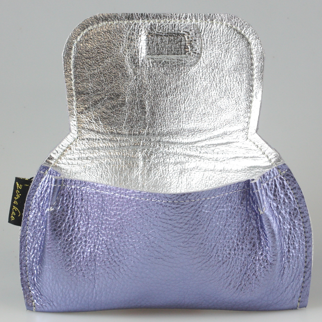 The Marla Sunglass Case: Metallic Leather!: Sapphire