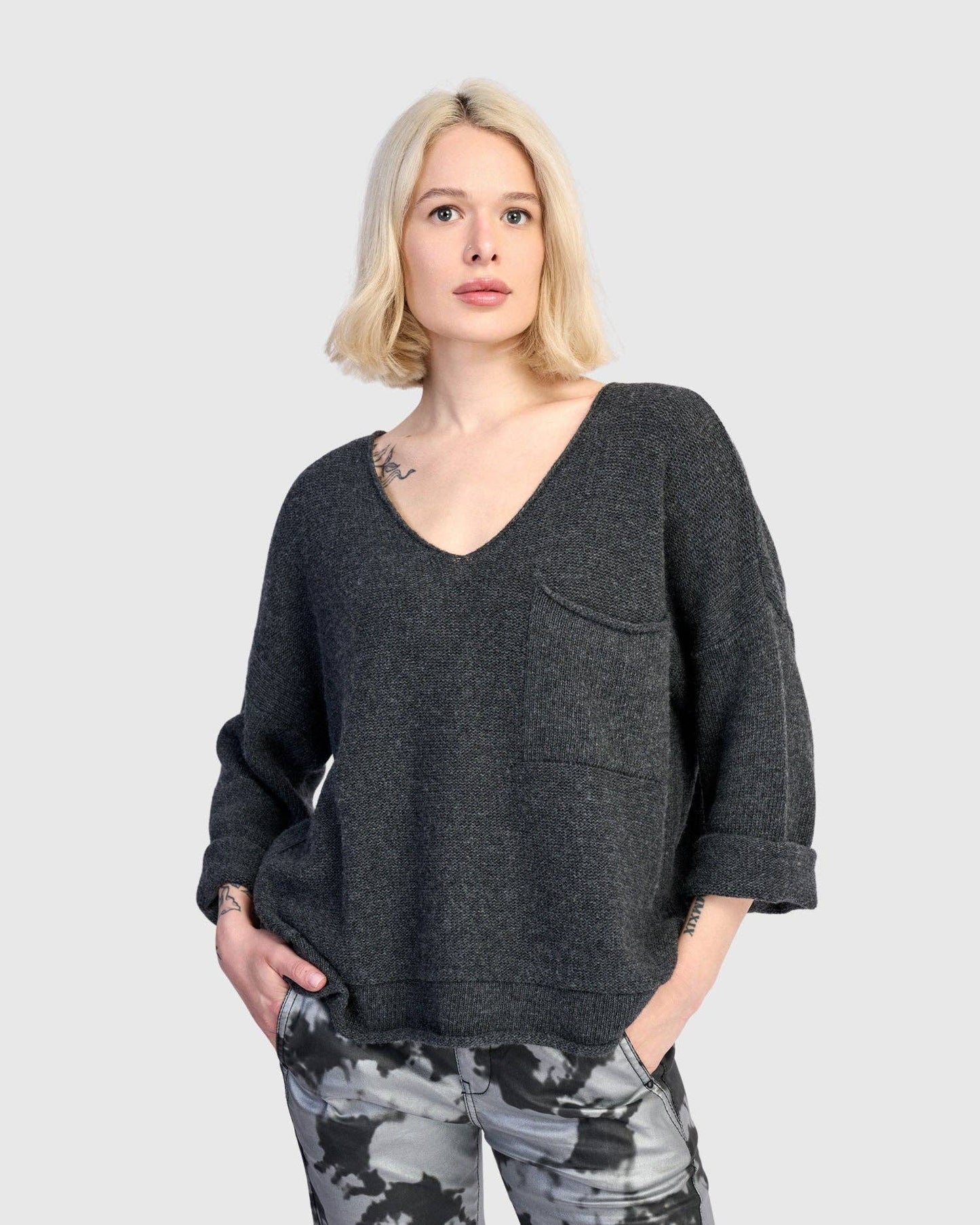 Basis Pullover Sweater, Grey: Grey / M (US 12-14)