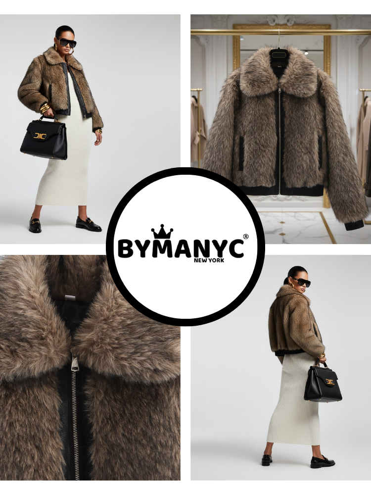 Women's Eco Jacket COLUMBIA NYFW New Collection BYMANYC ® New York: Camel / M