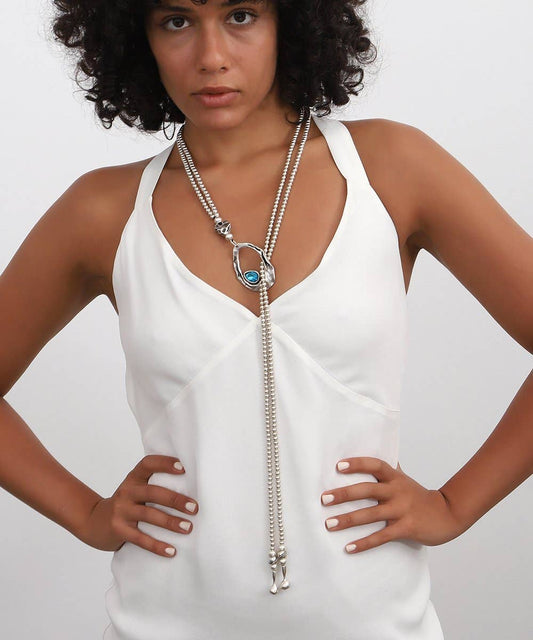 Hand made silver plated necklace
