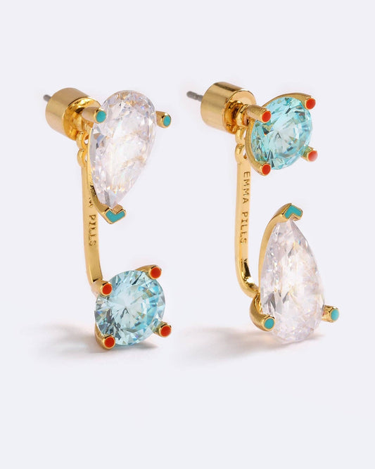 DOUBLE LOVE EARRINGS: OCEAN GLO