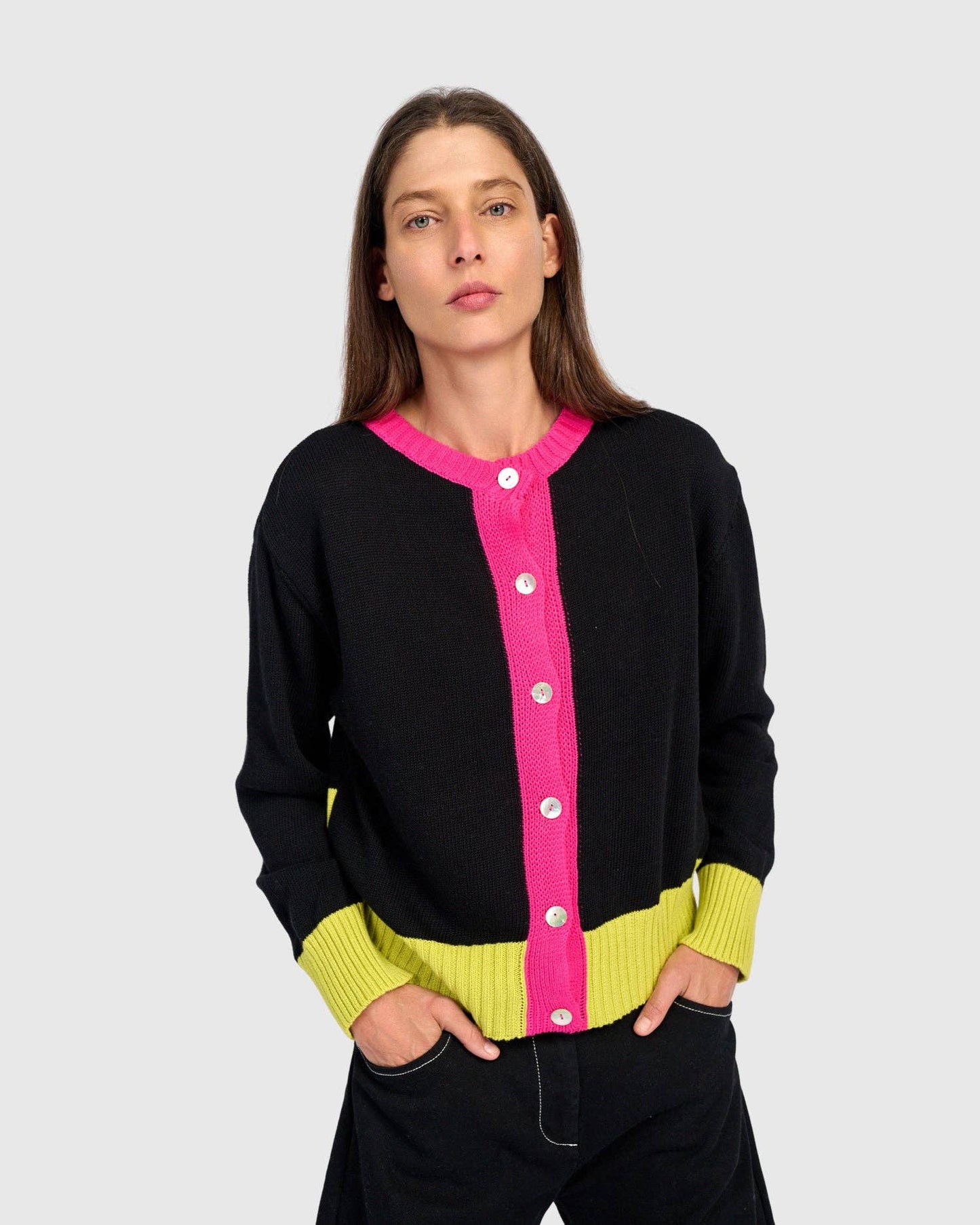 Cricket Cardigan, Lemon: Lime / ONE SIZE