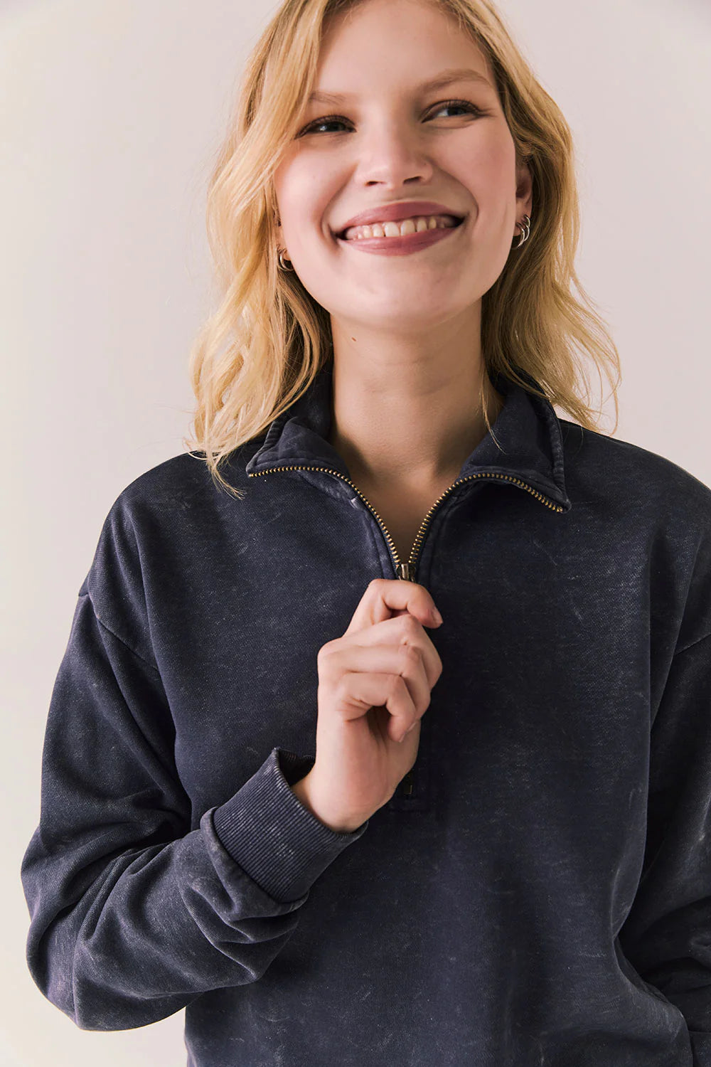 Ithaca Navy Half Zip CWA621 - CHASER