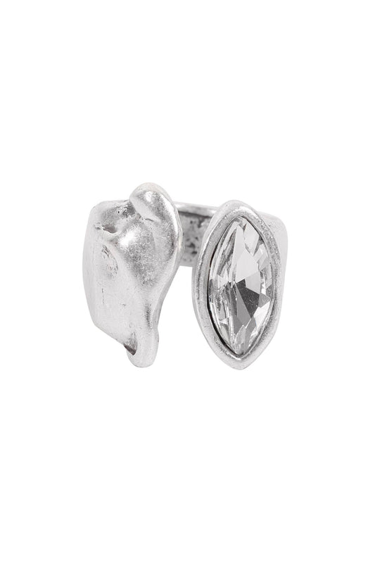 Handmade Crystal Brass Ring - 6804