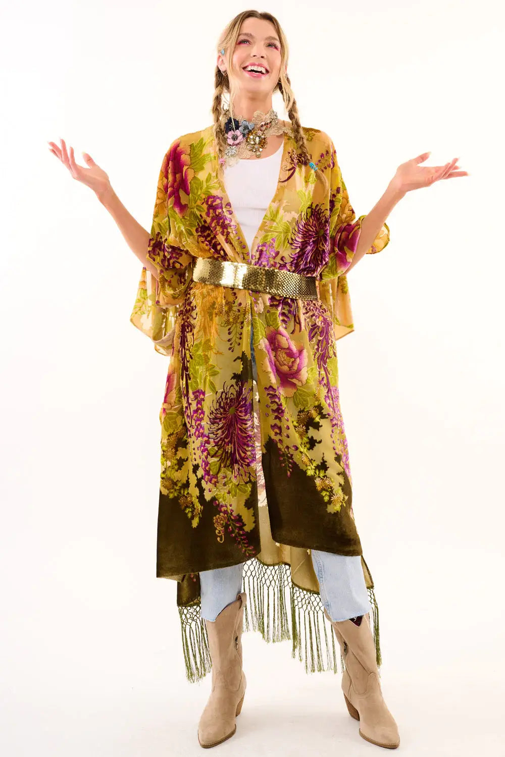 Forest Goddess Kimono: One Size / Forest Burnout