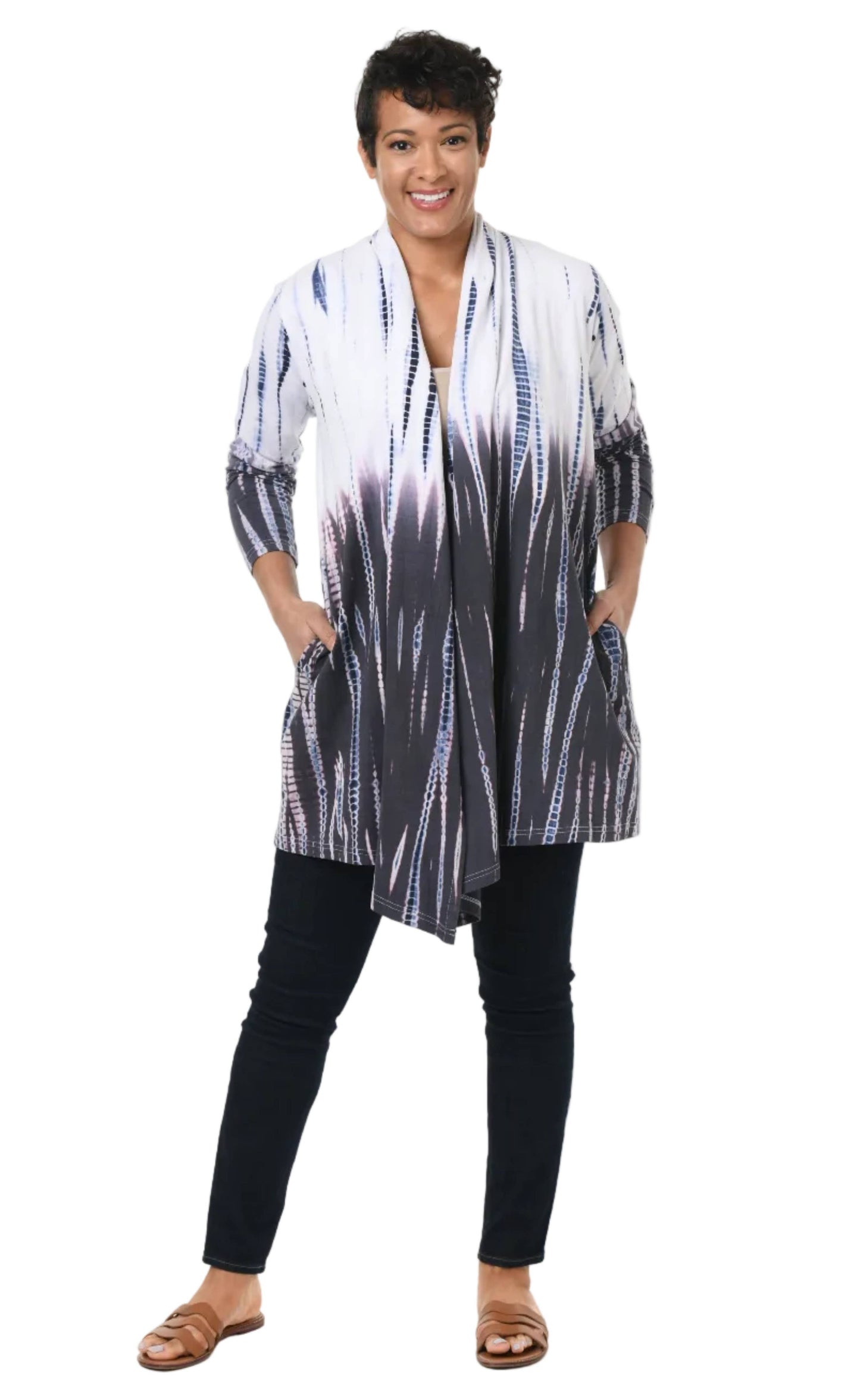 SDM433 Bessie Cardigan in Barbados Blue*: XS