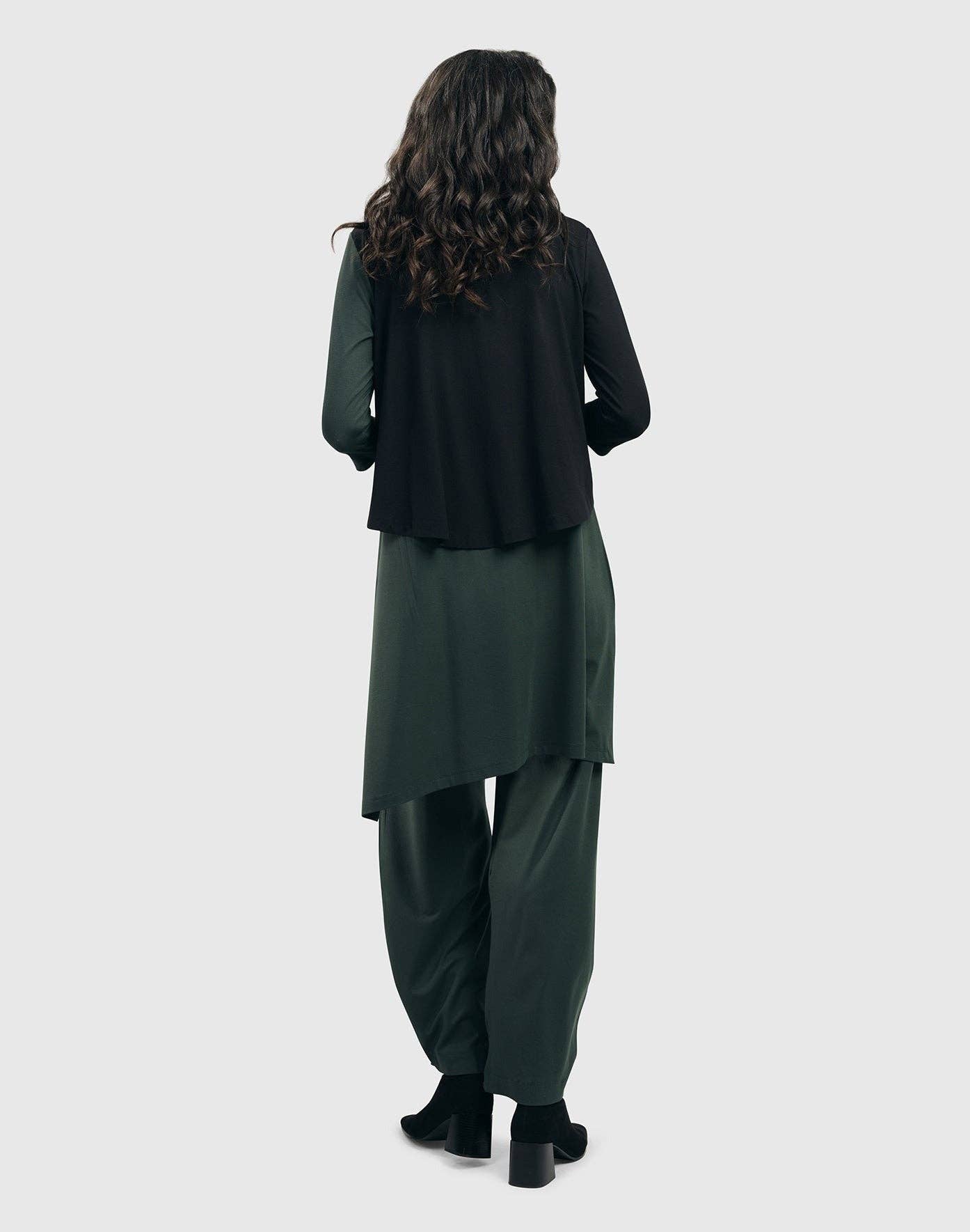 Essential 2-tone Crop Cardigan, Green: Green / 4 (US 12-14)