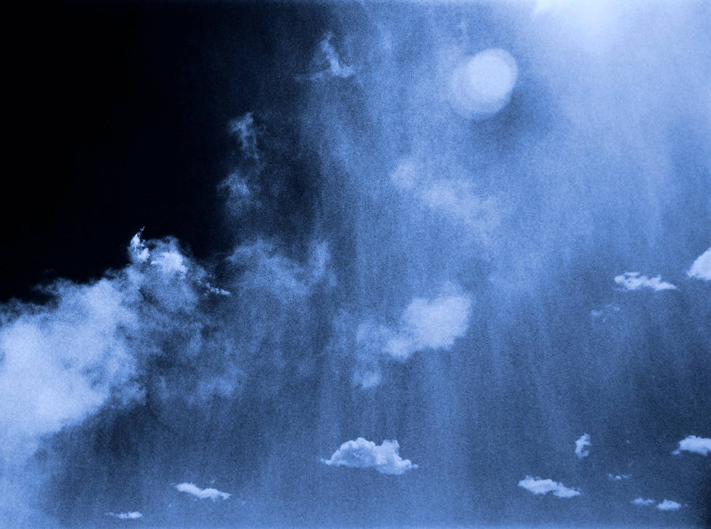 Babs Lightweight Wide Leg Pants - Blue Cloud Print: L