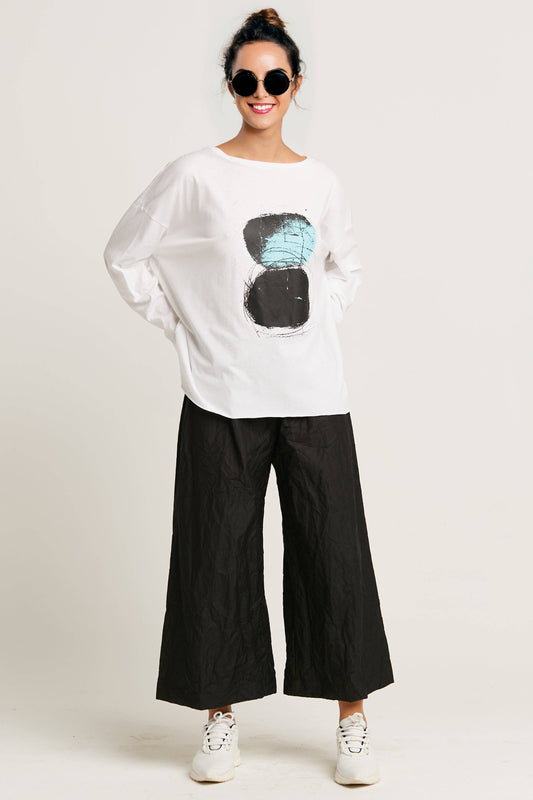 Pima Cotton Luna Luxury Boxy T-Shirt - White: White