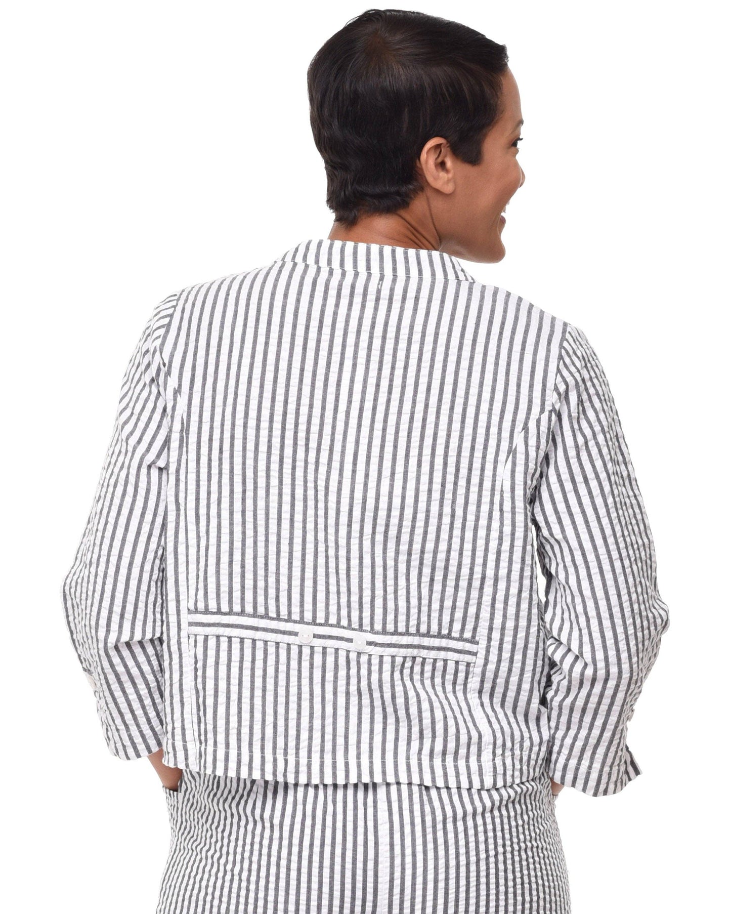 CV13 Dakota Jacket Top in Murphy Seersucker*: L