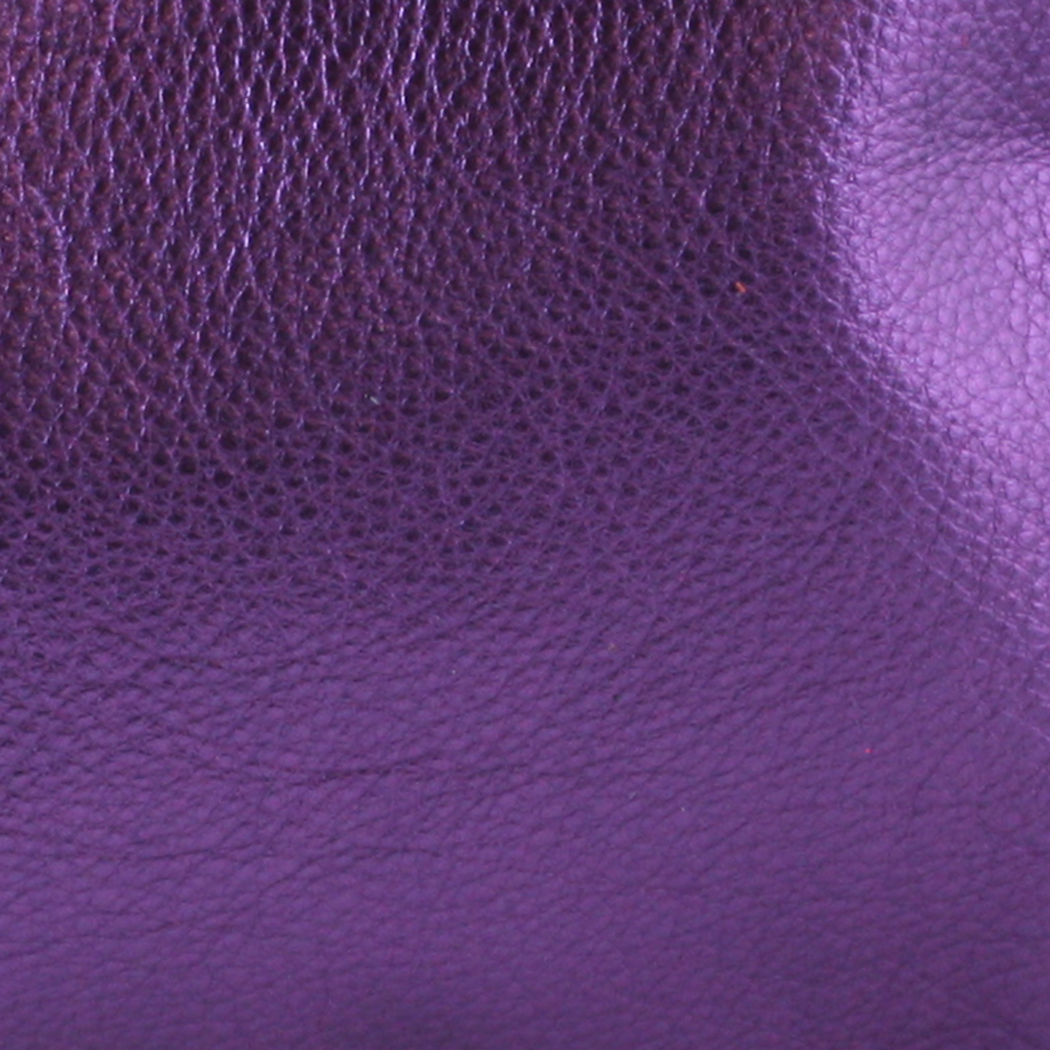 The Lisa Cellphone Crossbody Pouch : Pewter / Matching Metallic Leather Crossbody Strap