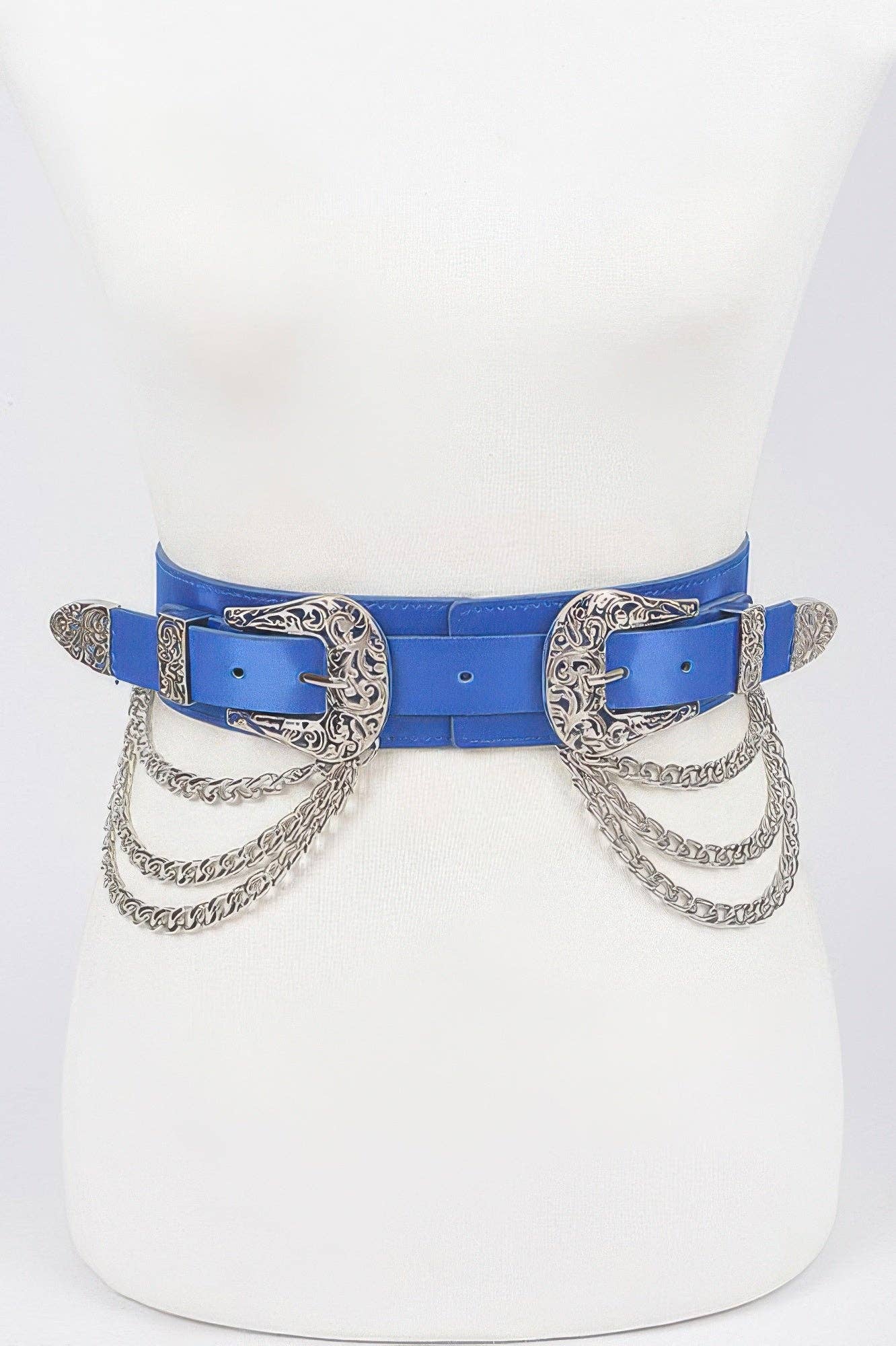 Women's Belts: PARK AV NYFW Collection BYMANYC ® New York: Cobalt / One Size For All