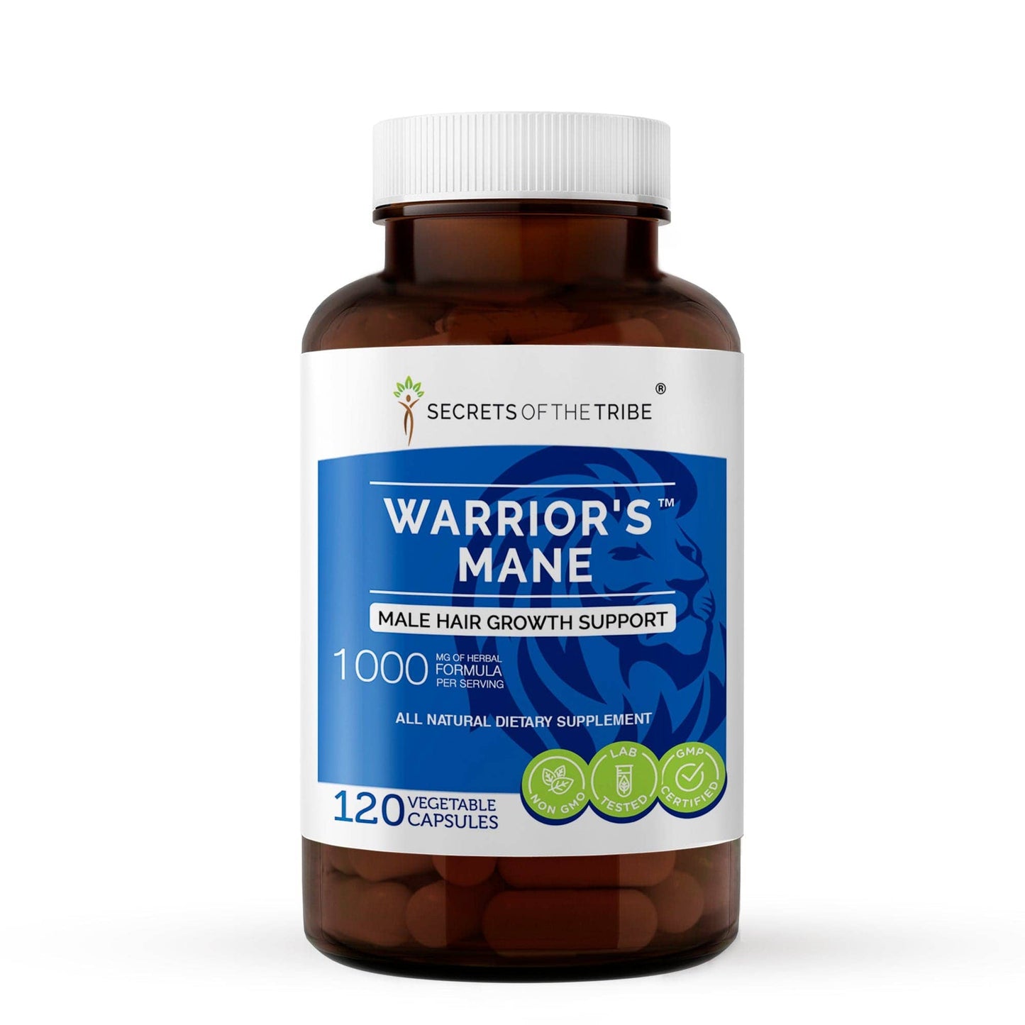 Warrior's Mane Capsules. Male Hair Growth Support: 60 Capsules