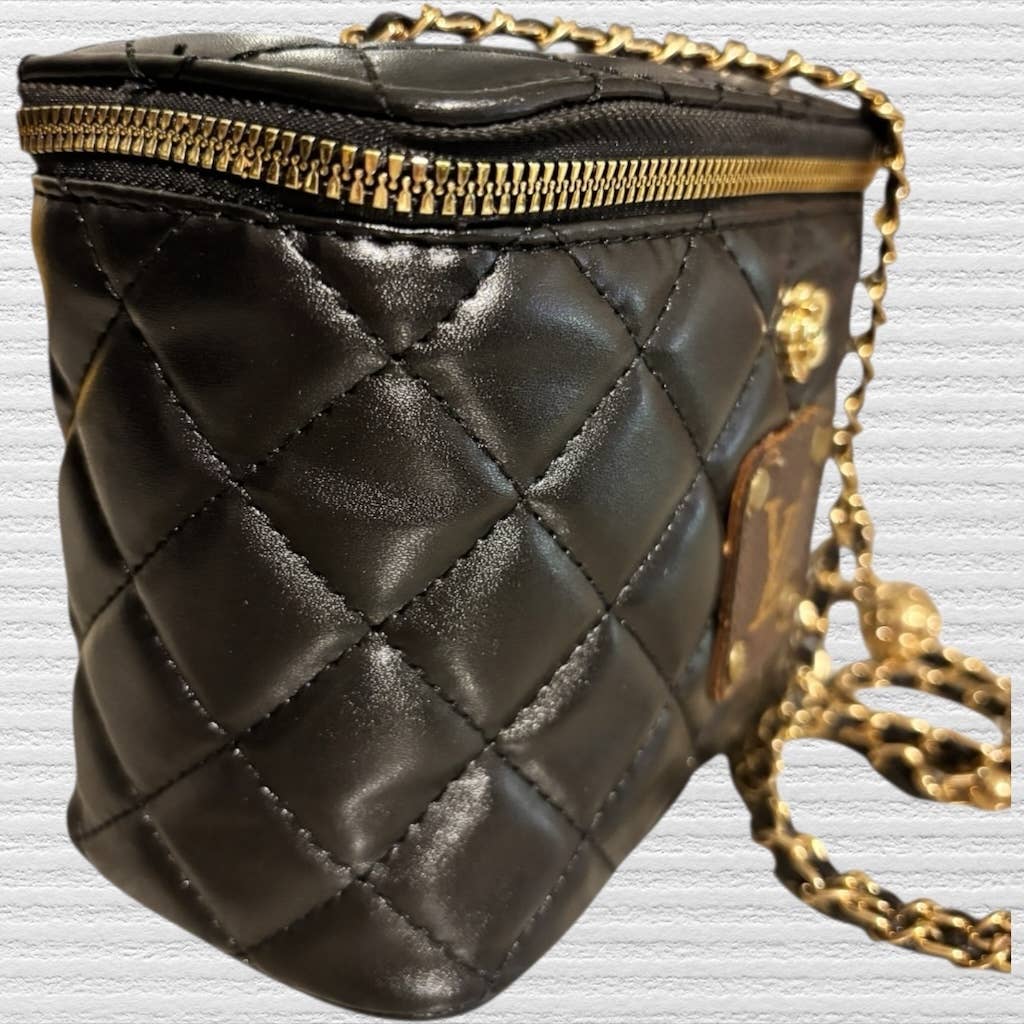 The Azure Quilted Square Crossbody