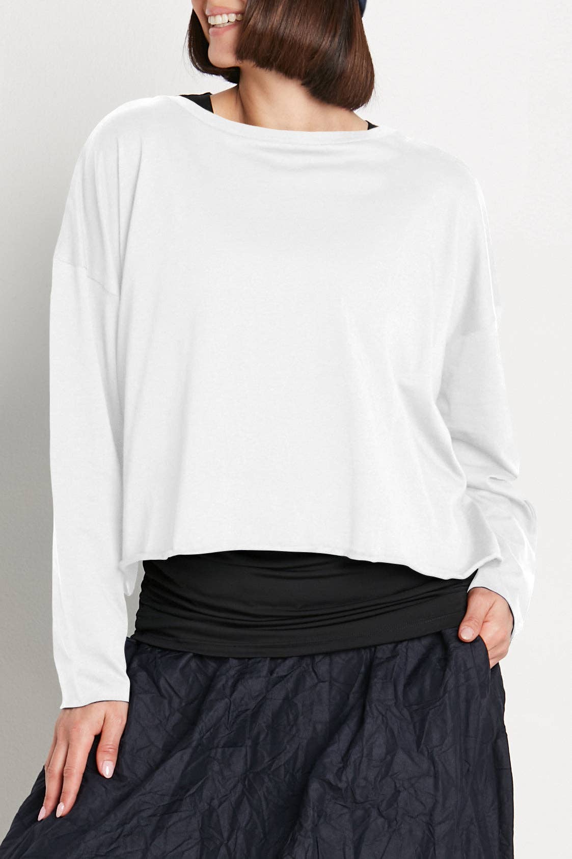 Pima Cotton Mini Luxury Boxy T-Shirt - White: White