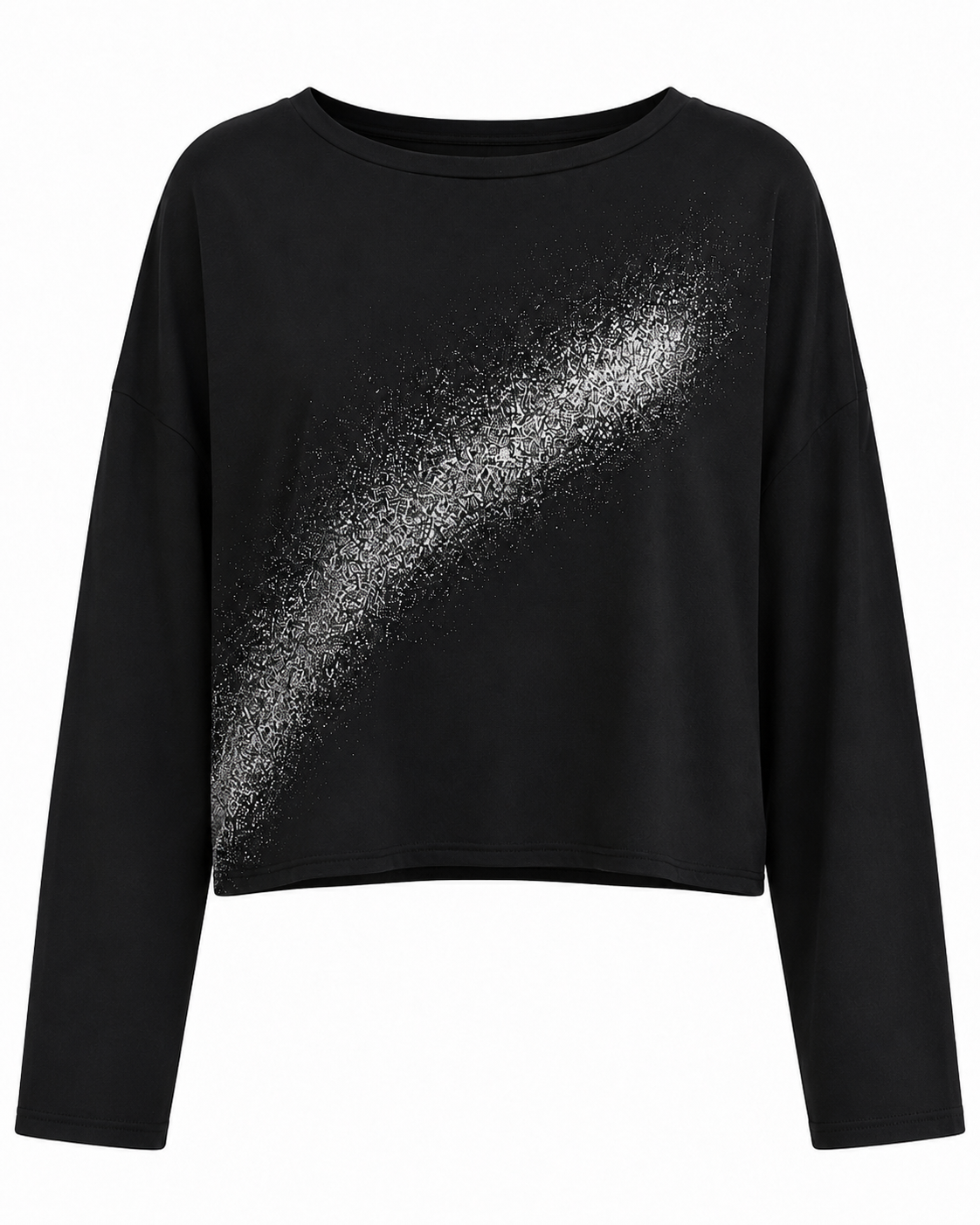 Pima Cotton Mini Bleached Luxury Boxy T-Shirt - Black