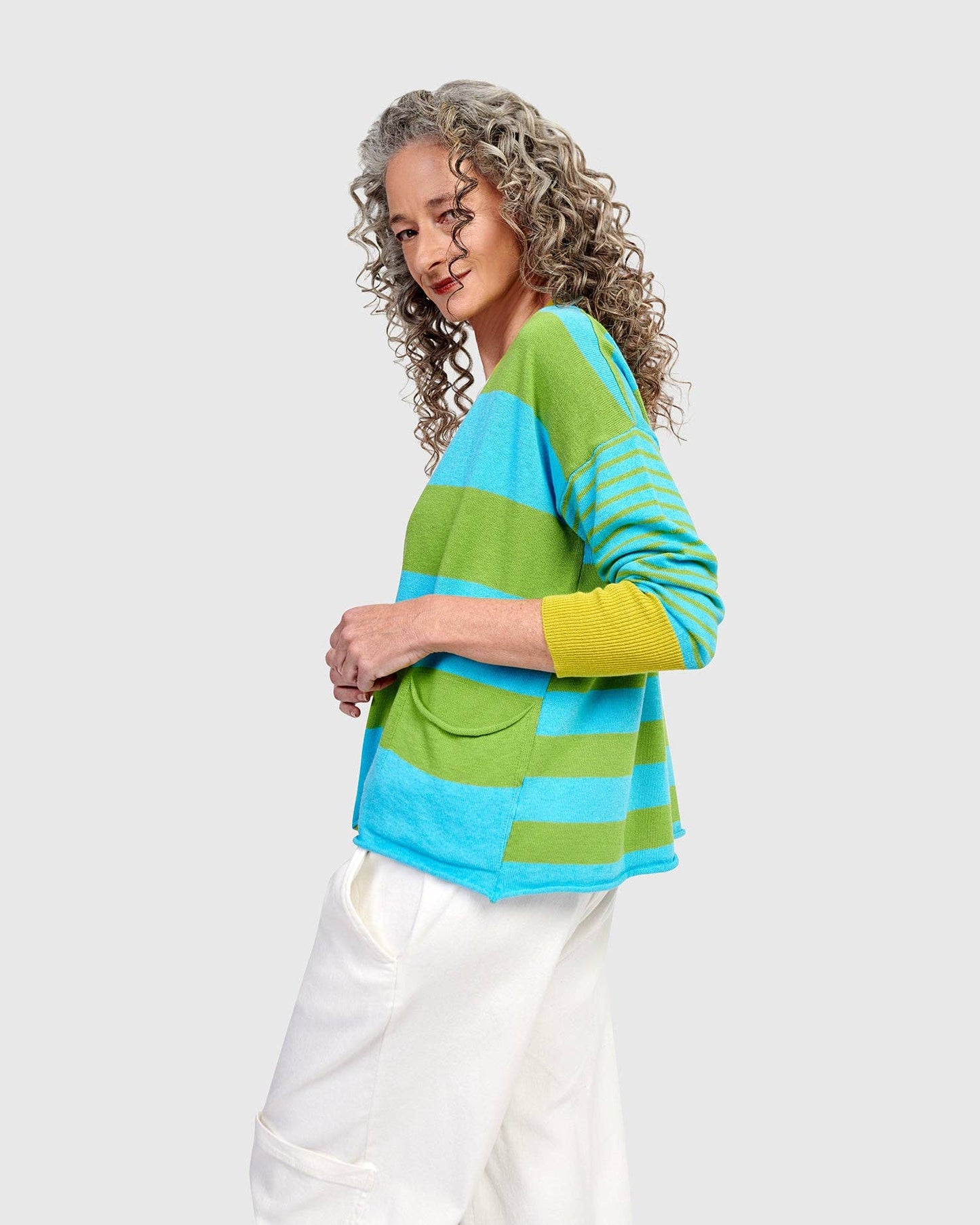 Gumdrop Cardigan, Stripes: Stripes / S/M (6-8)