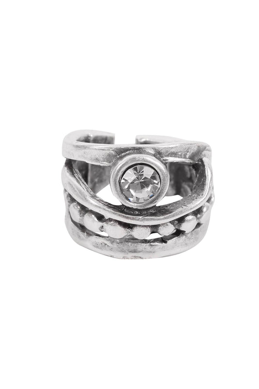 Handmade Crystal Brass Ring - 6822