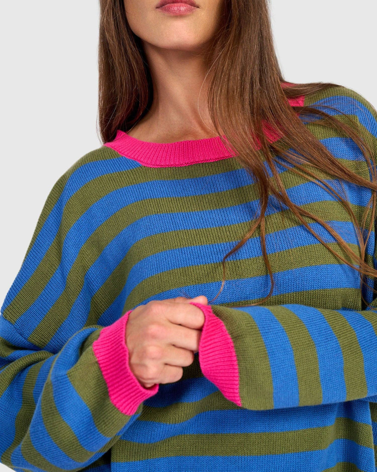 Lolly Stripe Sweater, Indigo: Indigo / ONE SIZE