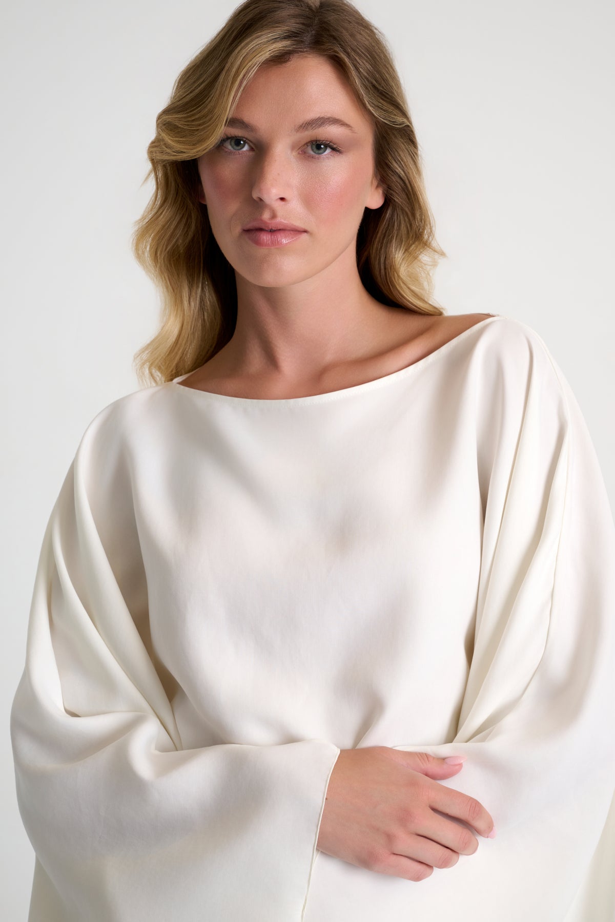 Soft Twill Cape-Inspired Top 52661-73 - SHAN
