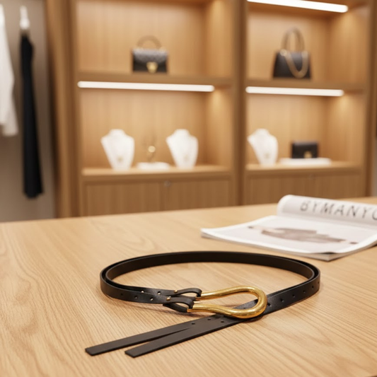 Women's Belts: West Village | Manhattan Chic Collection BYMANYC ® New York: 120cm / Black