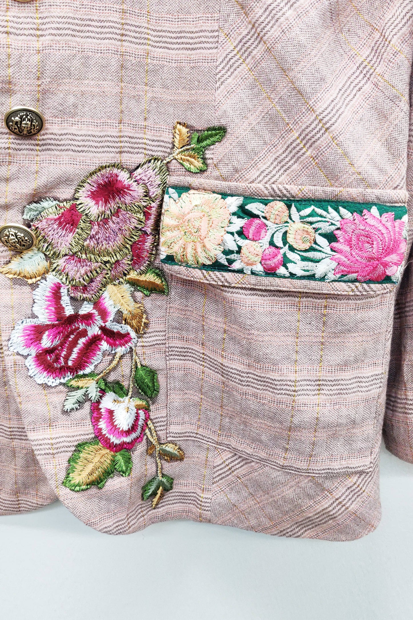 Sudden Sensation Blazer | Pink Jacket | Embroidered Jacket: Pink Ash / S