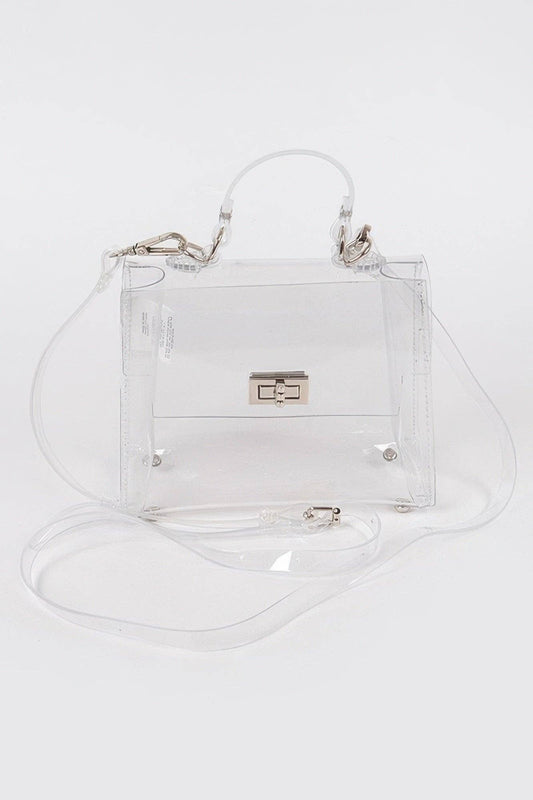 WOMEN'S BAG SALERNO New Collection ITALY BYMANYC ® New York: Clear Silver