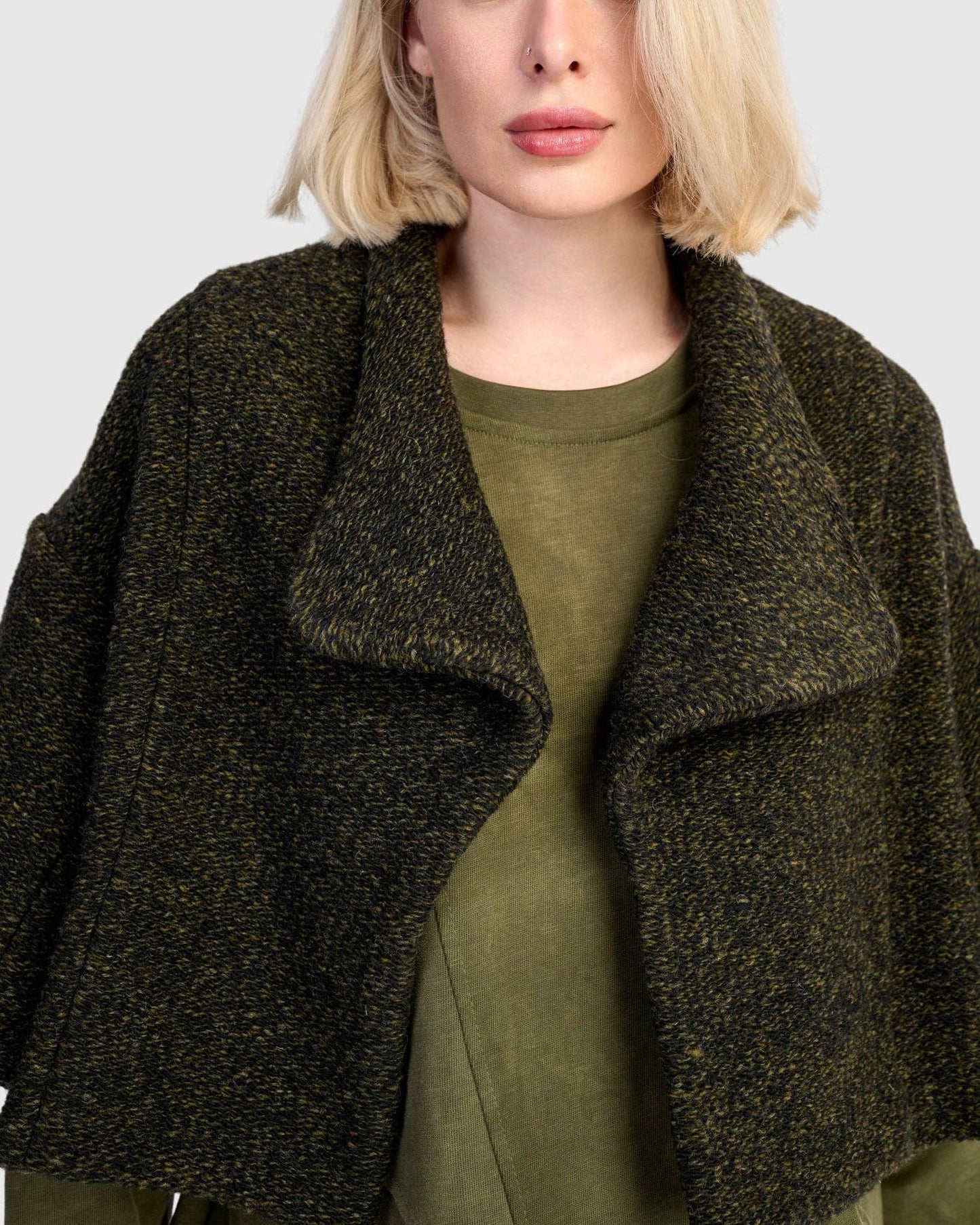 Urban Capulet Crop Jacket, Khaki: Khaki / S (US 8-12)