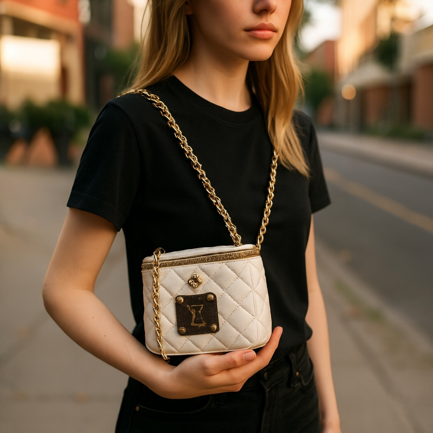The Allure Quilted Square Crossbody