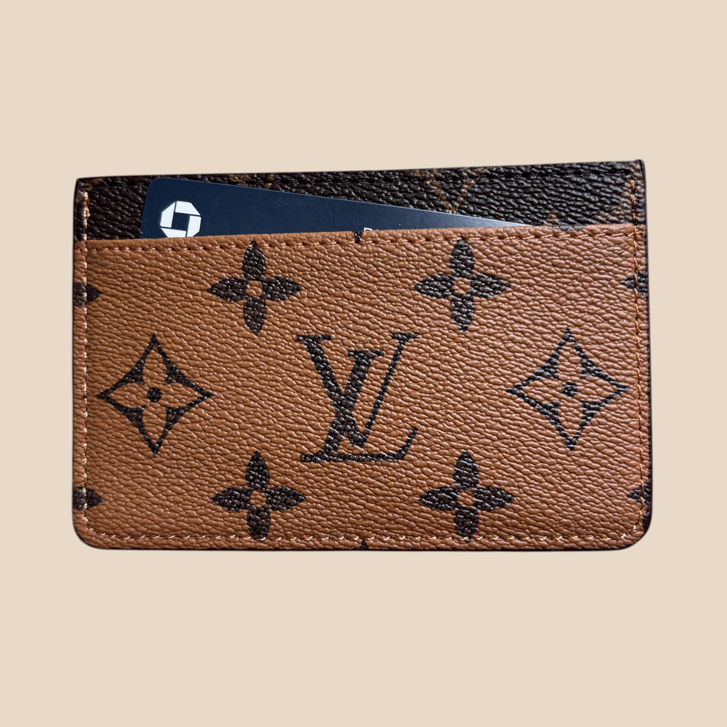 Tan Credit Card Holder (2 Sided)