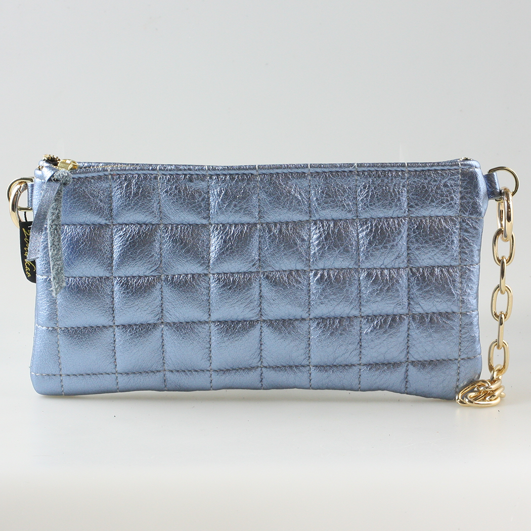 The QUILTED Sophia: Mango / Chain Shoulder Strap