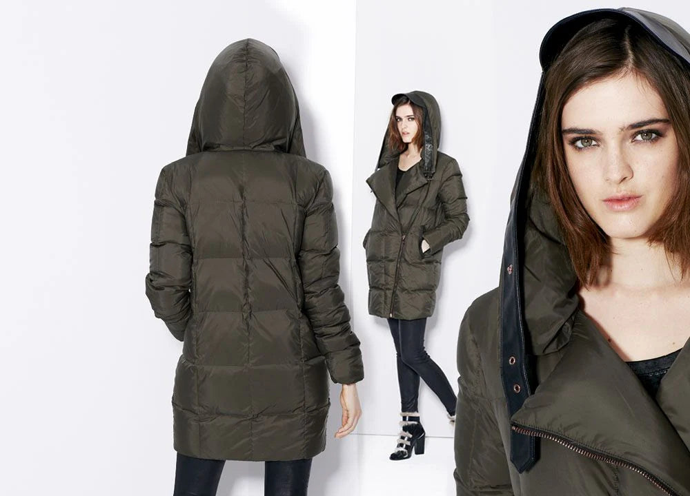 Down Jacket W/ Leather Detail - cop.copine