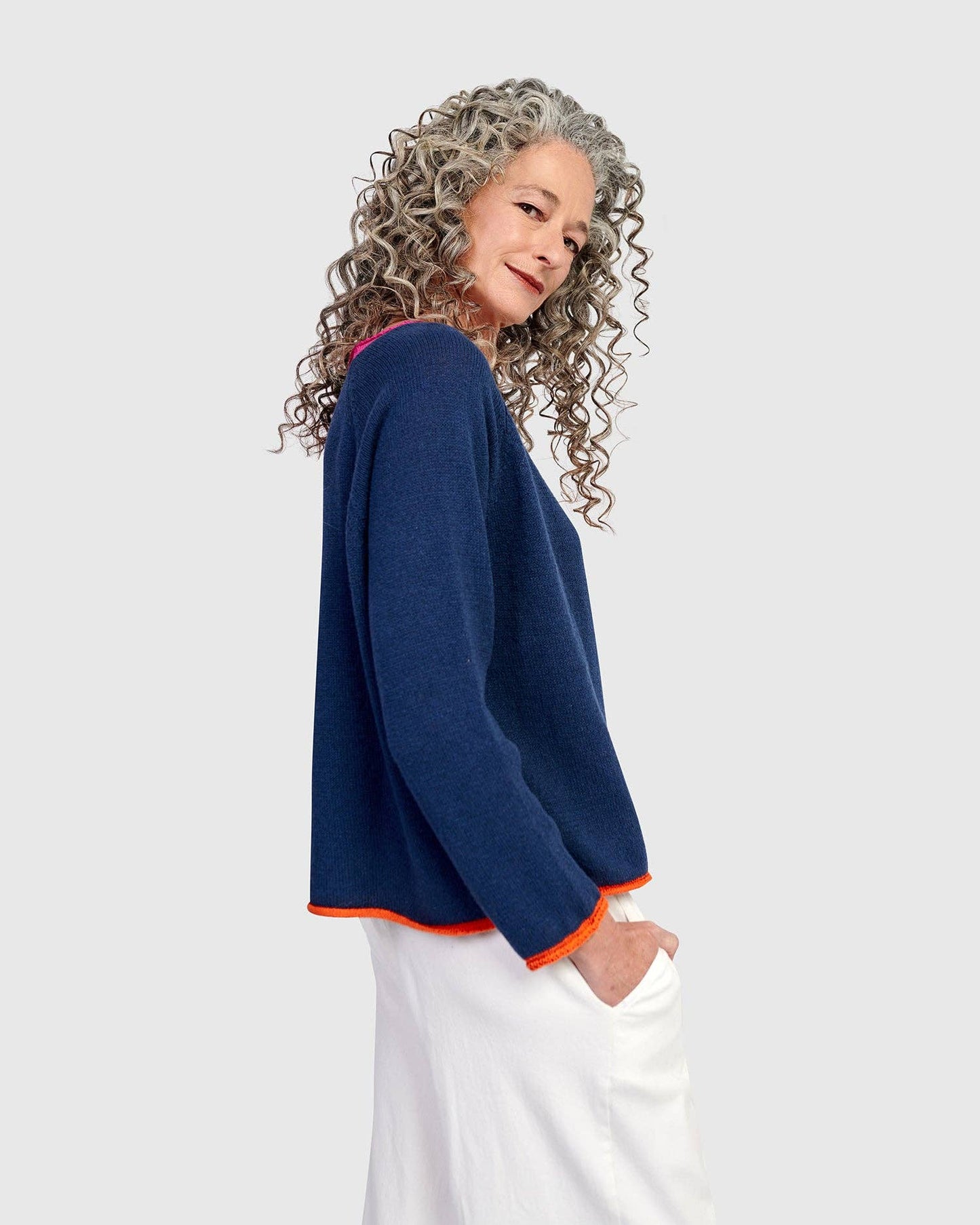 Gigi Sweater, Navy: NAVY / ONE SIZE