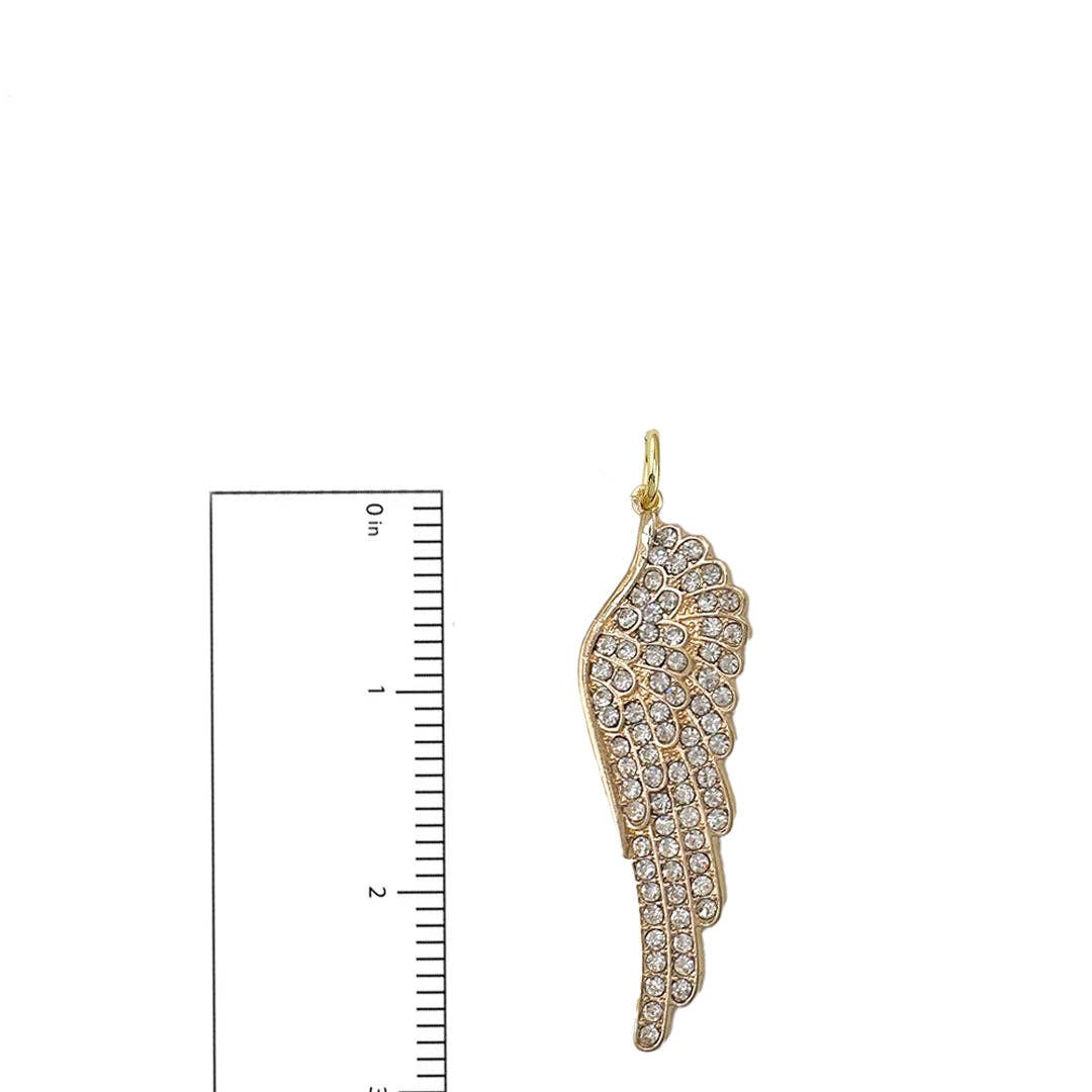 Celestial Guardian Wing Pendant: Silver