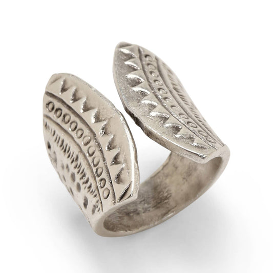 Handmade Brass Ring In Silver Plated - ZRC-044