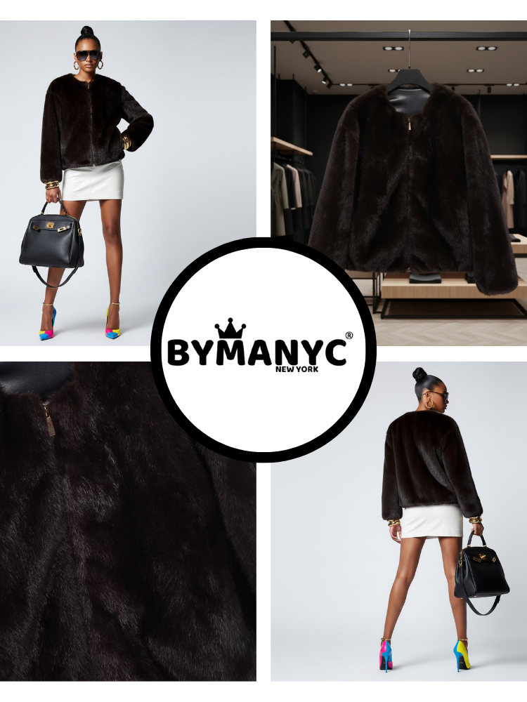 Women's Eco Jacket THE HIGHLINE NYFW New Collection BYMANYC ® New York: Black / XS