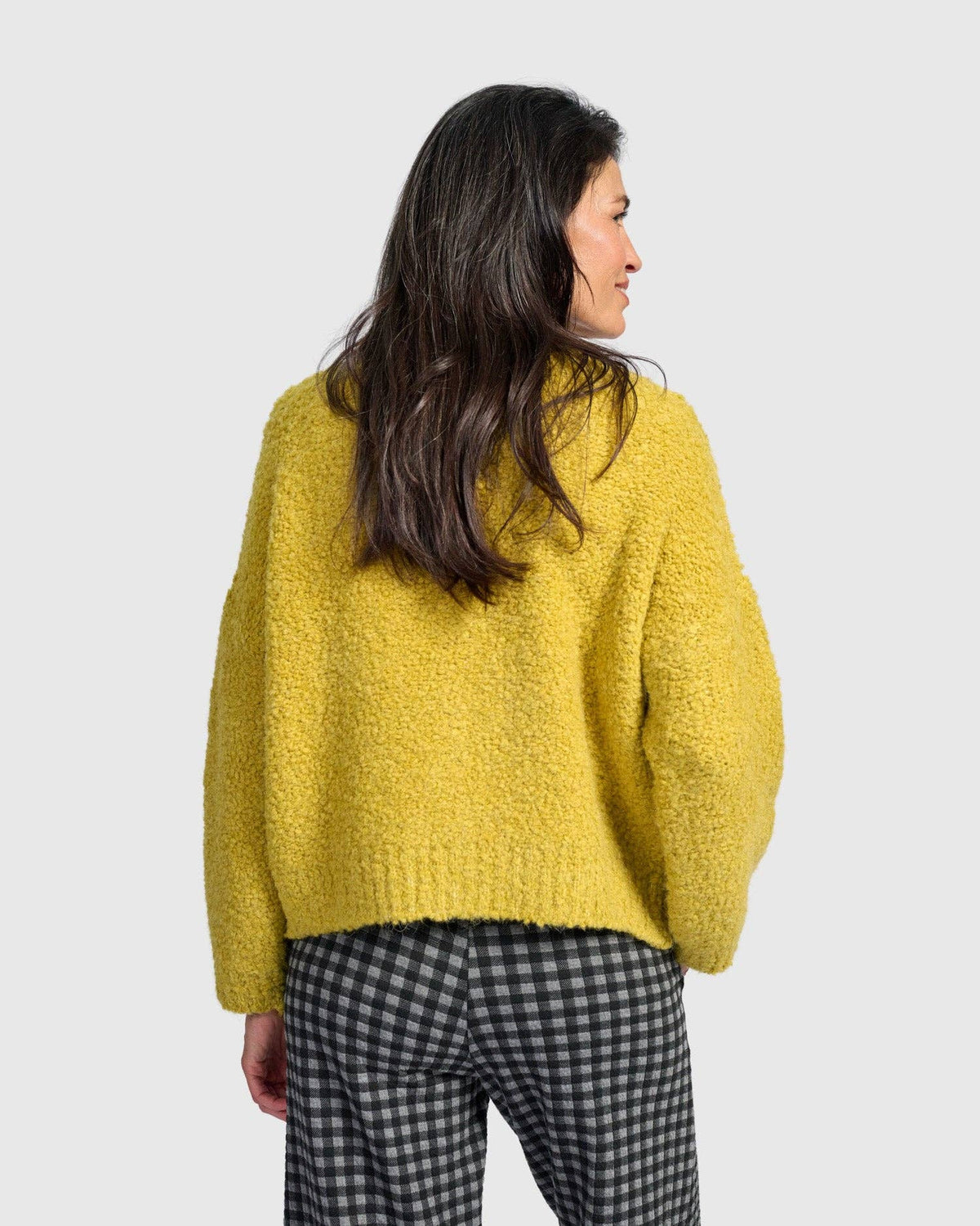 Teddy Boucle Cardigan, Sunflower: Honey / S (US 8-12)