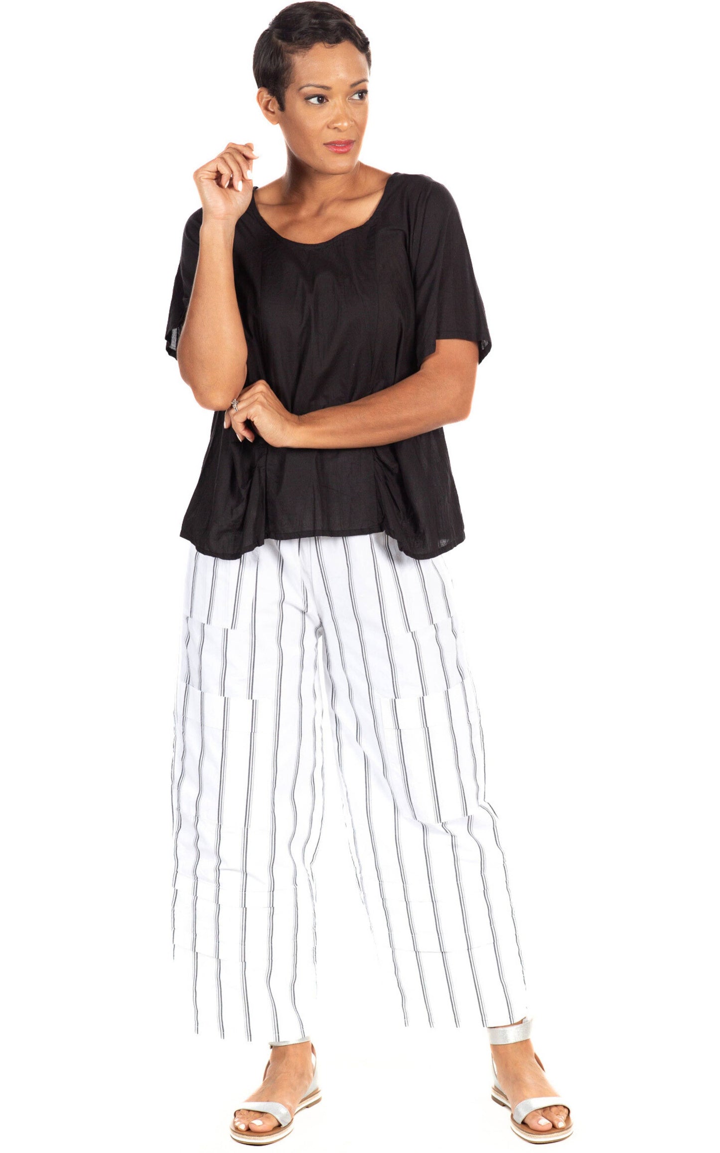 CV143 Metro Pant in Goldman Stripe*: S