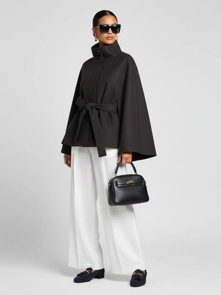 Women's Cape Jacket GRAMERCY PARK ECO FASHION BYMANYC ® New York: Gray / S